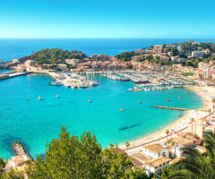 Port de Soller Mallorca Majorca Spanien Strand Urlaub